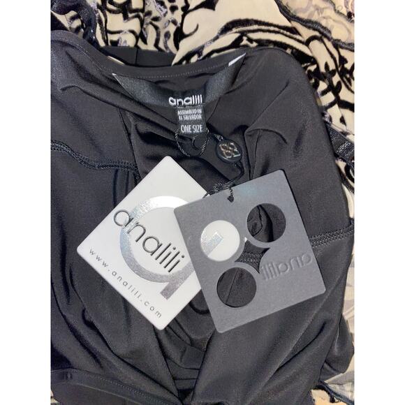 NWT Analili One Size Stunning Top Bland Adjustable Strap with Flowy Overlay - Picture 9 of 12